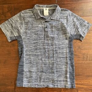 Blanc Noir Golf Polo Woman's Size Large Blue Stretch Pickleball Tennis EUC‎